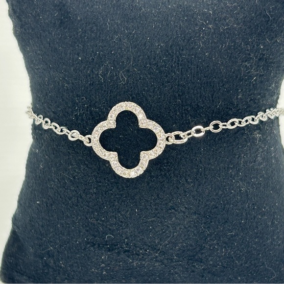 Clovercut CZ Bracelet | Silver Tone - Picture 4 of 7